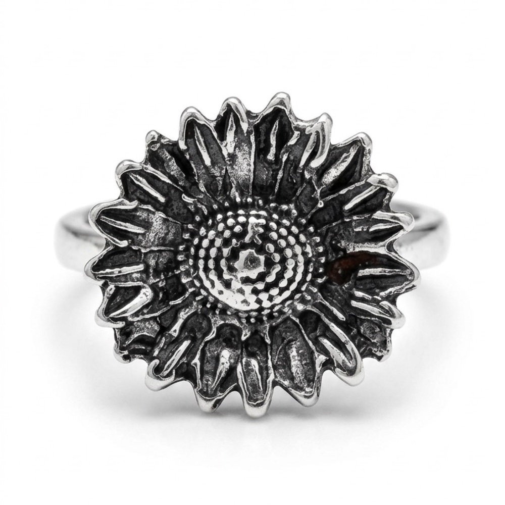 5/$15 🩷 MUST BUNDLE Sunflower Floral Silver Ring